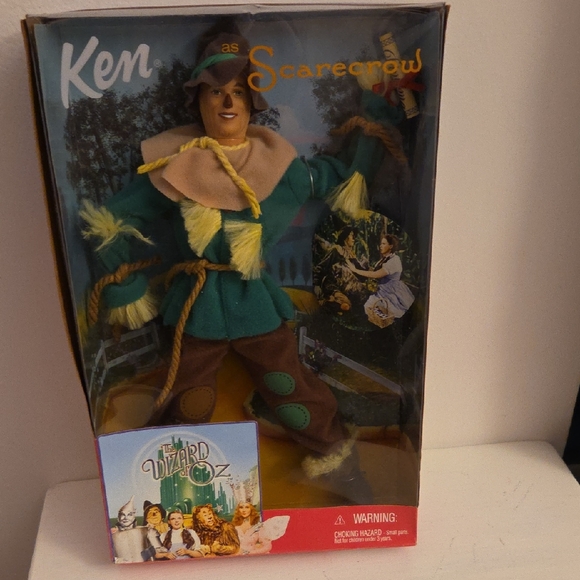 Barbie Other - Barbie Ken as Scarecrow Doll - Green and Brown